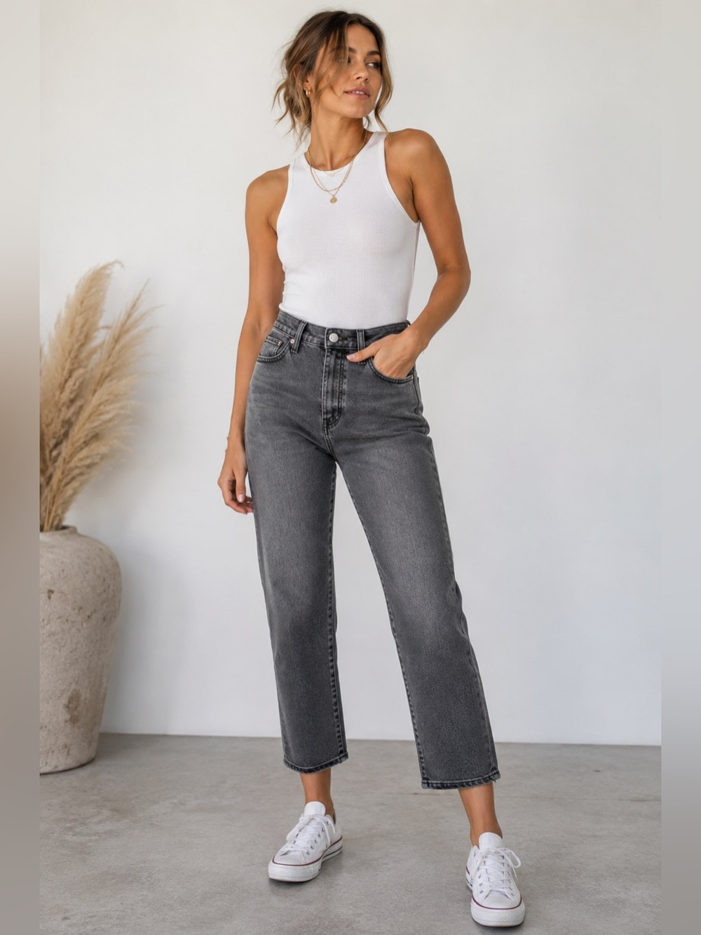 Levi's Gray Straight Leg Jeans